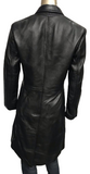 Knee Length (3/4) Classic Leather Jackets Coat Patsy S061