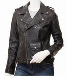 Brando Biker Sheep nappa Leather Jacket (Perfecto) in women's fit.113L-NA