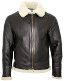 Men's Classic Real Sheepskin Pilot flying Bomber Aviator B3 Shearling Leather Jakets