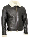 Men's Classic Real Sheepskin Pilot flying Bomber Aviator B3 Shearling Leather Jakets