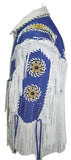 Indian Western Fringe Beaded  Leather Jacket - Omaha 141