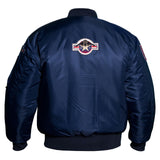 Classic USA Nylon Pilot Bomber Jacket with badges Blue/black - MAI 1521F