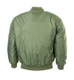 MA1 flight pilot jacket in nylon water resistant material. Olive Green1520-F