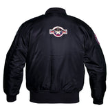 Classic USA Nylon Pilot Bomber Jacket with badges Blue/black - MAI 1521F