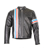 Motorcycle Crousir Biker Waxy Cowhide Leather Jacket - Fonda 197