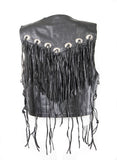 Diablo Vest Ladies biker fringe wasitcoat with conchos 203