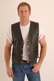 DALLAS WAIST COAT WITH SIDE LACE MOTORCYCLE/BIKER VEST IN COWHIDE LEATHER 205