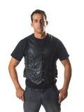 Men Leather Wascoat With Laces & Brading 219-M