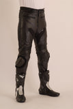 Motorcycle Leather Jean with Slider in Natural Cowhide SPRINT JEANS 323