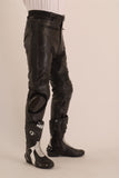 Motorcycle Leather Jean with Slider in Natural Cowhide SPRINT JEANS 323