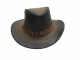 Leather Cowboy Western Aussie Style Bush Hat AC 72