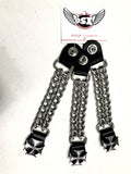 Chopper Bike Link Chain Vest Extender With Iron Cross Press Stud AC8182T