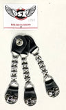 Chopper Bike Chain Vest Extender With Skull Press Stud AC8184K
