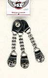 Chopper Bike Chain Vest Extender With Skull Press Stud AC8184K
