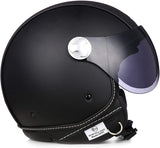 Open Face ARMOR Helmets AV-84 Open Face Helmet, ECE certified, Exclusive Leather-Design, Multicoloured/Glitter