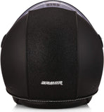 Open Face ARMOR Helmets AV-84 Open Face Helmet, ECE certified, Exclusive Leather-Design, Multicoloured/Glitter