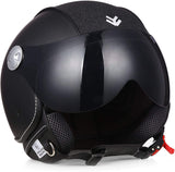 Open Face ARMOR Helmets AV-84 Open Face Helmet, ECE certified, Exclusive Leather-Design, Multicoloured/Glitter