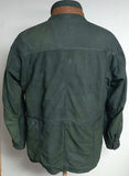 Men's Green Cow Hide Nubuck Suede Leather Jacket Parka
