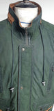 Men's Green Cow Hide Nubuck Suede Leather Jacket Parka