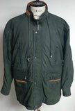 Men's Green Cow Hide Nubuck Suede Leather Jacket Parka