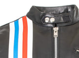 Motorcycle Crousir Biker Waxy Cowhide Leather Jacket - Fonda 197