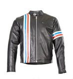 Motorcycle Crousir Biker Waxy Cowhide Leather Jacket - Fonda 197