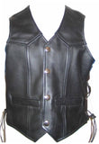 LEATHER KIDS SIDE LACE WAISTCOAT K202