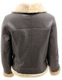 Women's Brown B3 WW2 Ginger Real Thick Sheepskin Leather Flying Jacket