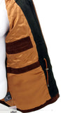 Men's Rust Tan Cow Hide Nubuck Suede Leather Jacket Parka
