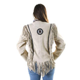 Indian Western Fringe Beaded  Leather Jacket - Totem 145