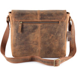 Distressed Cow Hide Leather Bag Men,Half Flap Messenger/Laptop bags UM02
