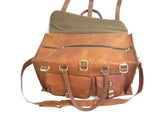 Hand made Premium Oild WaxTan Leather Holdall Duffle Weekend Cabin Bag VE0015