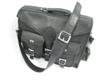 Briefcase Messenger Bag Real Black Leather Large Satchel Bage VE009