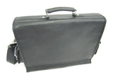 Briefcase Messenger Bag Real Black Leather Large Satchel Bage VE009