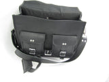 Briefcase Messenger Bag Real Black Leather Large Satchel Bage VE009
