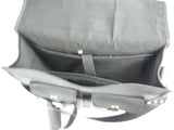 Briefcase Messenger Bag Real Black Leather Large Satchel Bage VE009