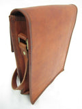 Quality Upright Messenger Bag Real Oil Goat Leather Unisex New Medium SizeVE0037