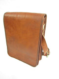 Quality Upright Messenger Bag Real Oil Goat Leather Unisex New Medium SizeVE0037