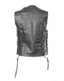 Lucifer Ladies vest with lace feature on the side and zip fastening front 219