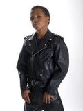 Kid's Leather Biker Brando jacket K113