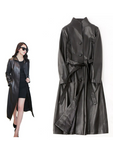 Real Leather Jacket Women-Lambskin Long Coats-Stylish Soft Women's Trench Coats