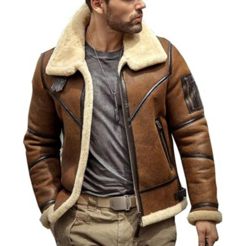 Aviatore B-3 Seal Brown Shearling Jacket - Shangri-la Heritage Aviatore B-3 Seal Brown Shearling Jacket - Shangri-la Heritage