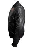 Classic Blouson Pilot Bamber Sheep Nappa Black Leather Jacket 1172