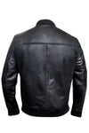 Classic Blouson Pilot Bamber Sheep Nappa Black Leather Jacket 1172