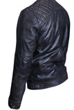 CLASSIC RUB OFF BLACK ANTIQUE SHEEP NAPPA LEATHER JACKET -1173