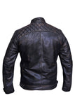 CLASSIC RUB OFF BLACK ANTIQUE SHEEP NAPPA LEATHER JACKET -1173