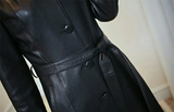 Real Leather Jacket Women-Lambskin Long Coats-Stylish Soft Women's Trench Coats