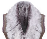 Taupe Ladies Women's Soft Real Toscana Sheepskin Leather Gilet Waistcoat