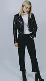 Short Cropped Biker Leather Jacket for Women Rebel 114
