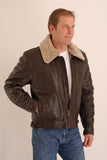 Classic  Flying Pilot Brown Seep Nappa Leather Aviator Jacket 159